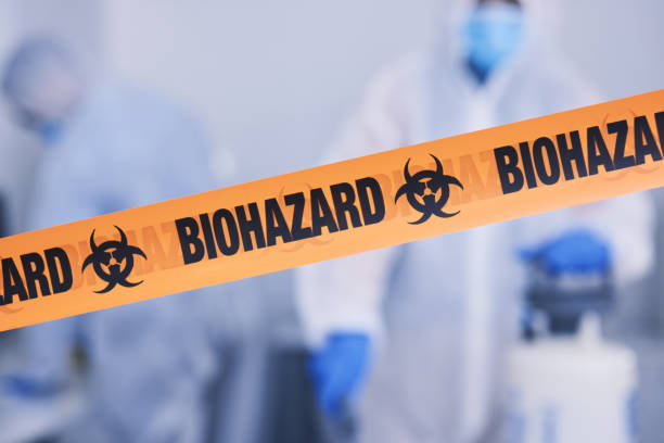 Professional Biohazard Cleanup technician working in Ozone, AR